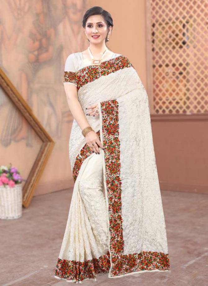 NARI PANETAR Festive Wear Heavy Resham Embroidery Work Stylish Saree Collection